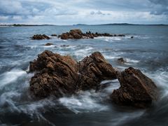 Irland Connemara Cleggan, Langzeitbelichtung in der Abenddmmerung